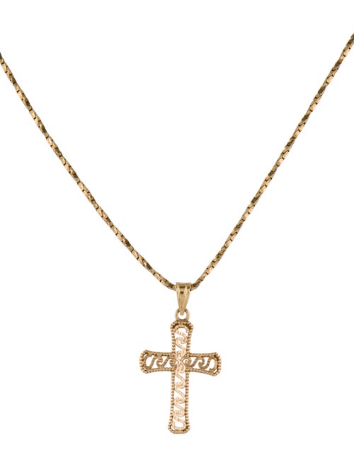 Necklace 14K Cross Pendant Necklace