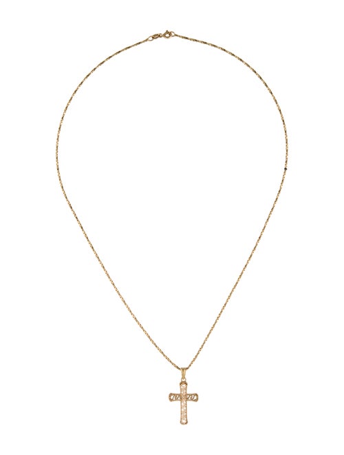Necklace 14K Cross Pendant Necklace
