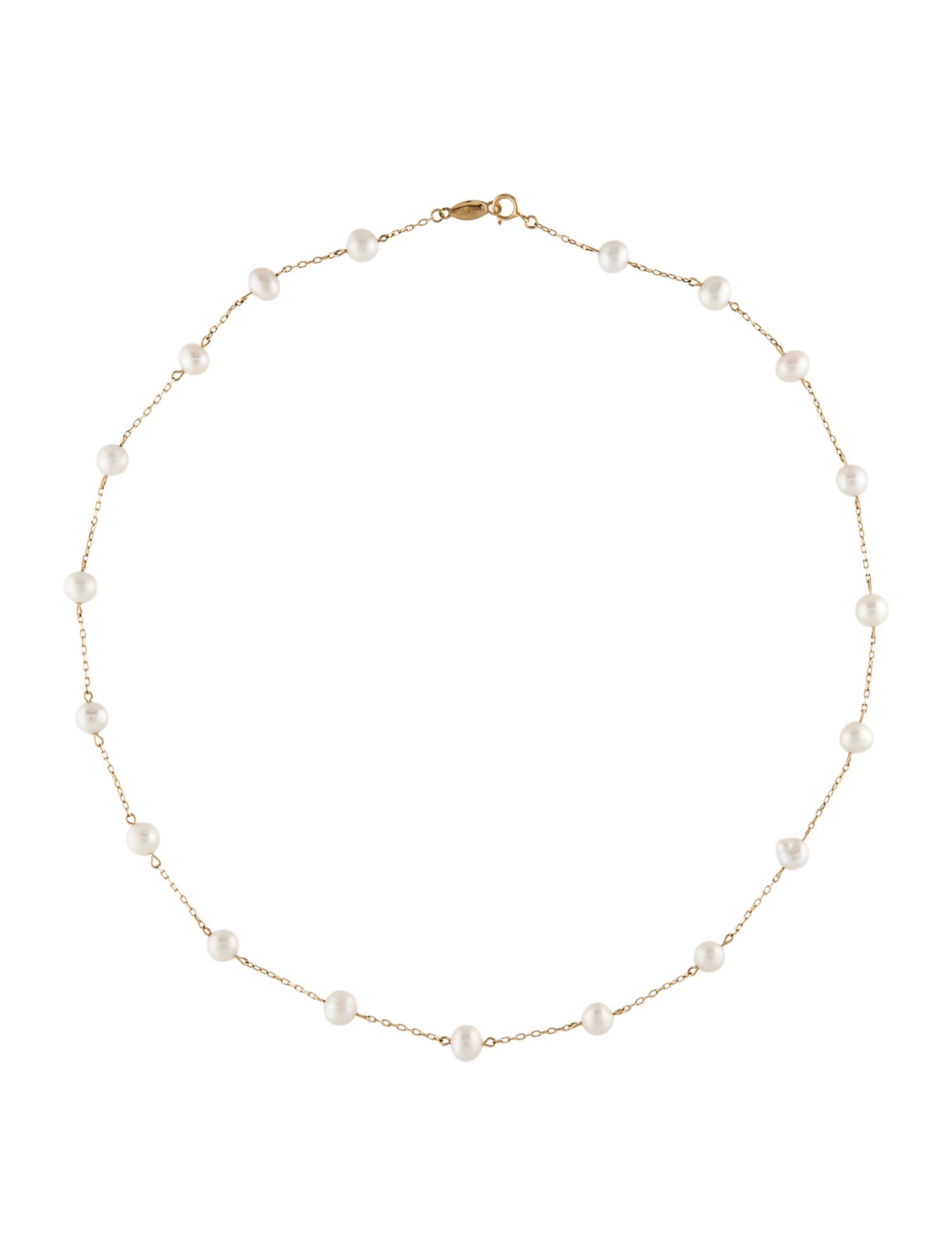 Necklace Peter Brams 14K Pearl Station Necklace