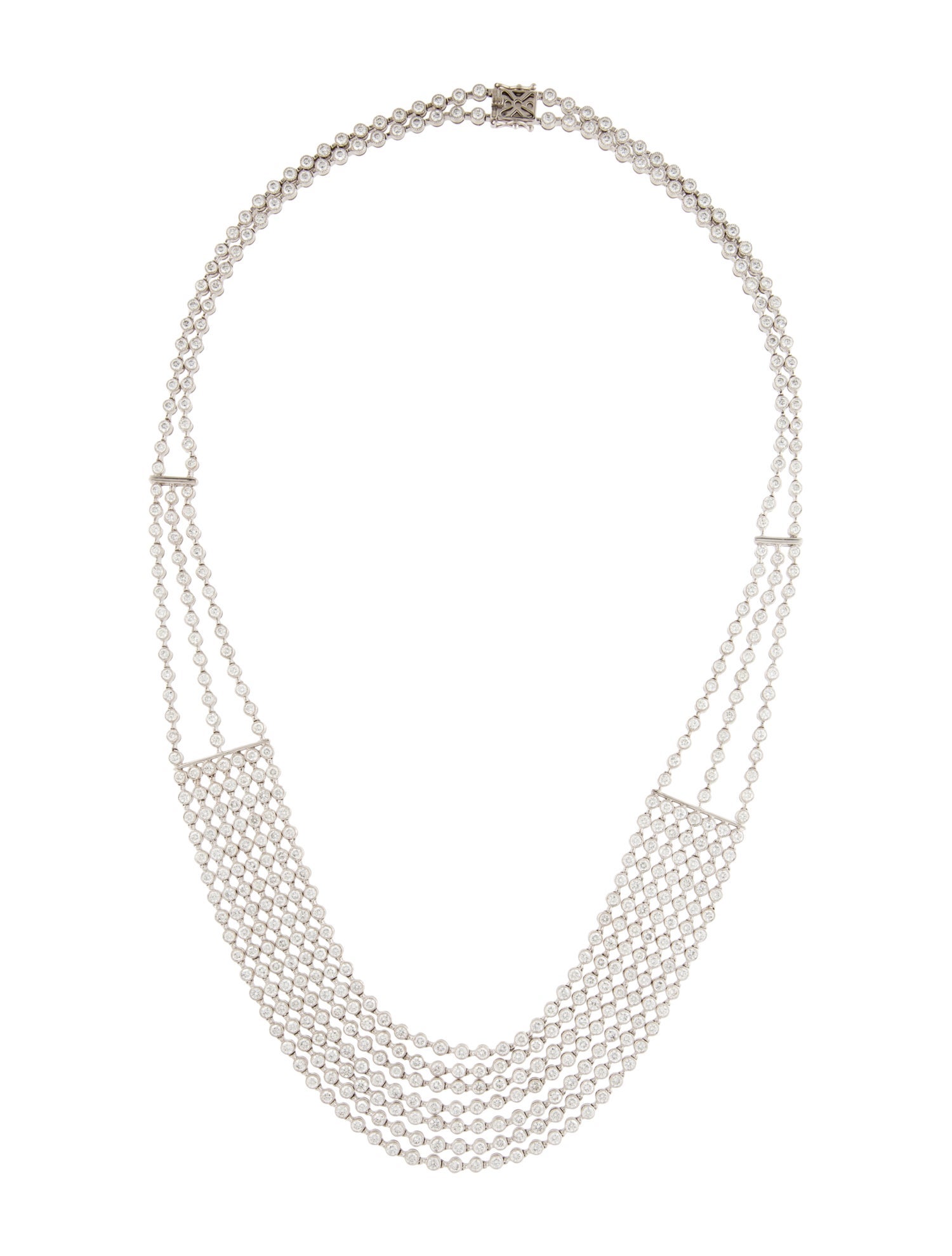 Necklace 18K 23.25ctw Diamond Multistrand Collar