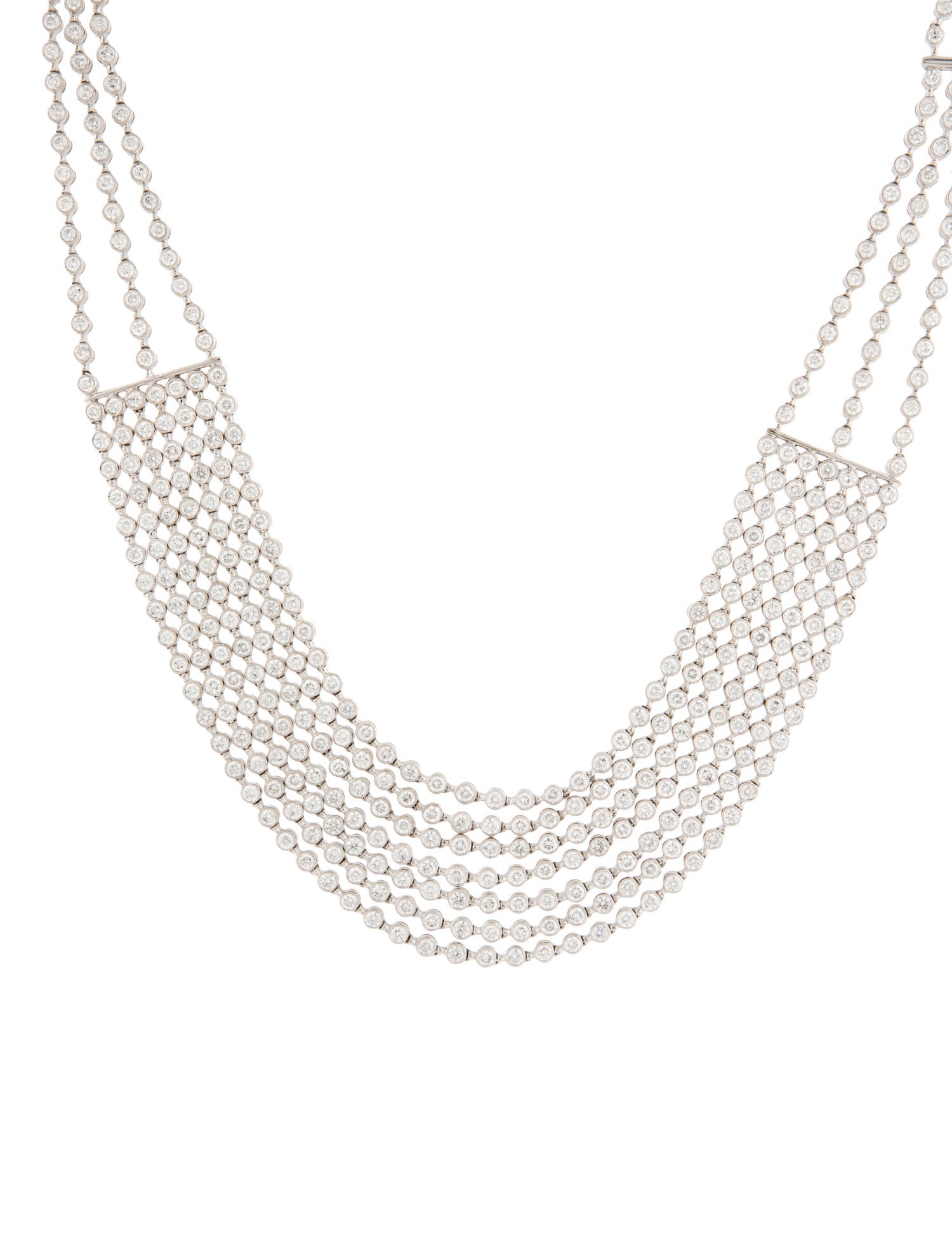 Necklace 18K 23.25ctw Diamond Multistrand Collar