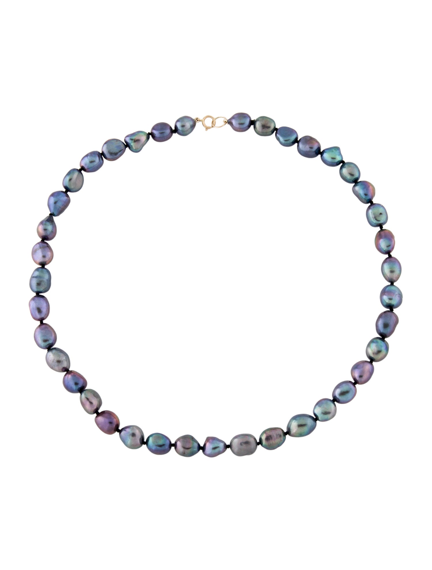 Necklace 14K Dyed Pearl Strand