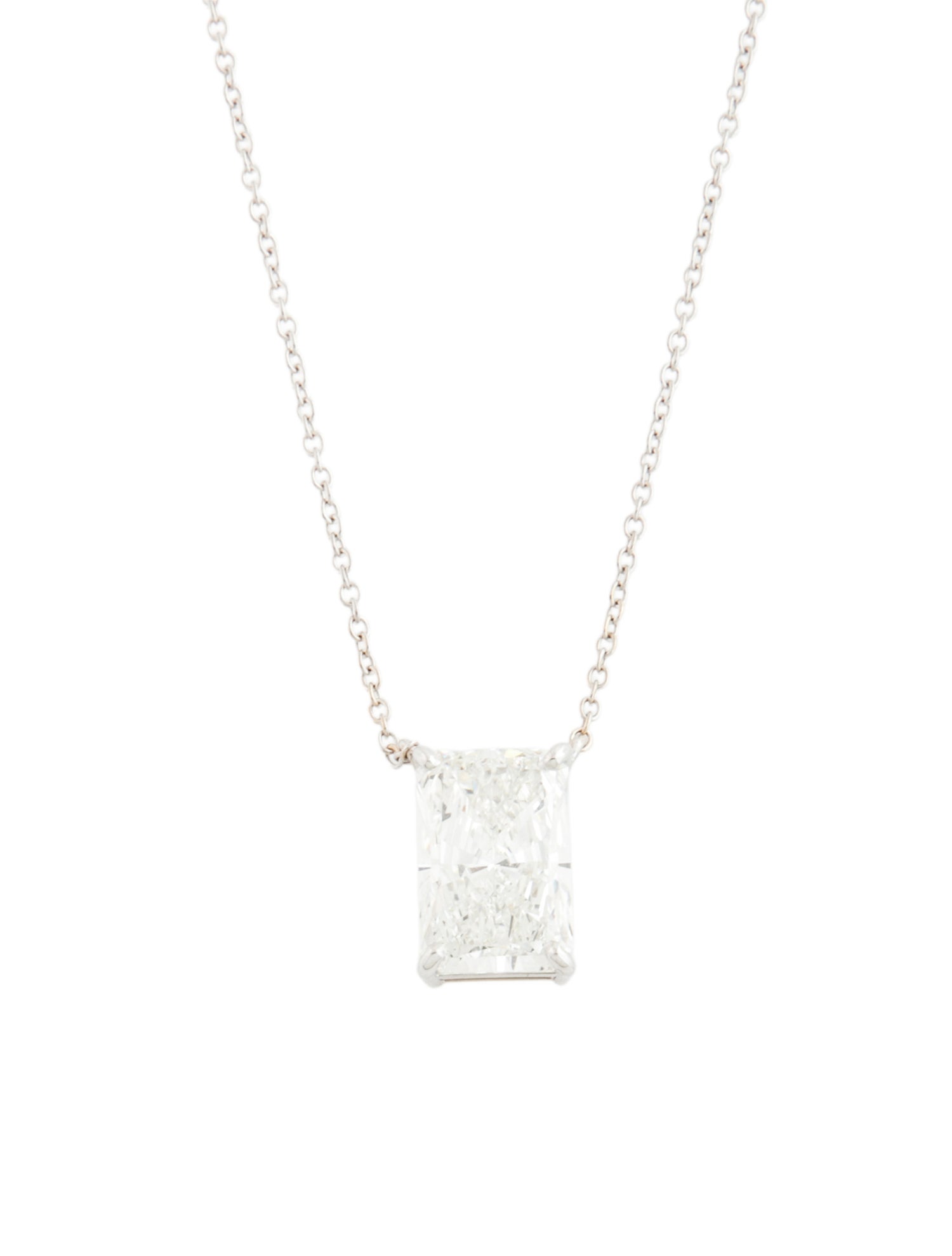 Necklace 18K 7.27ct Lab-Grown Diamond Pendant Neckalce