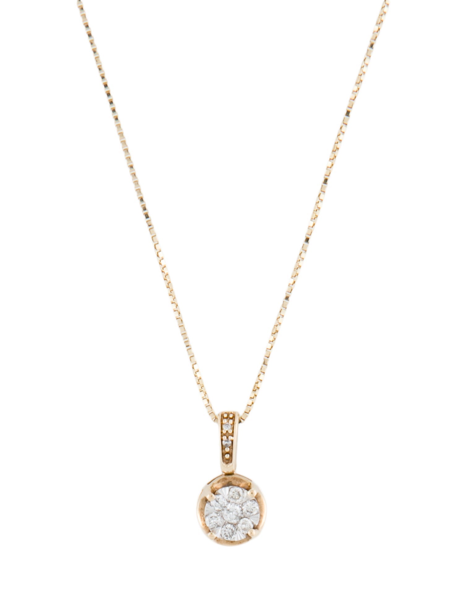Necklace 10K Diamond Drop Pendant
