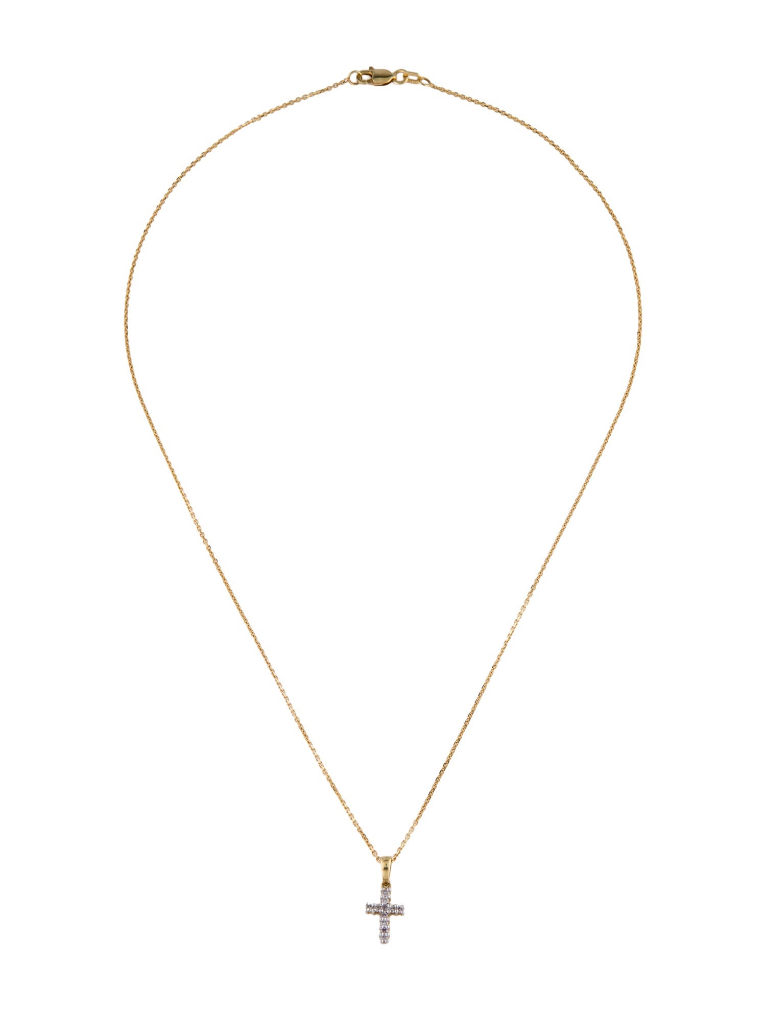 Necklace 14K Diamond Cross Pendant