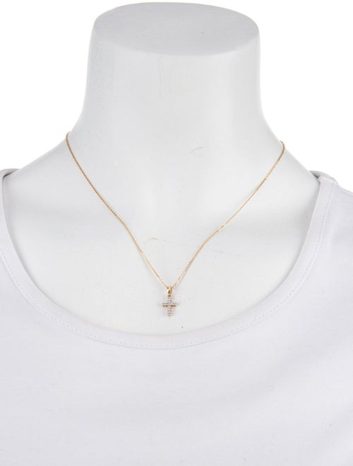 Necklace 14K Diamond Cross Pendant Necklace