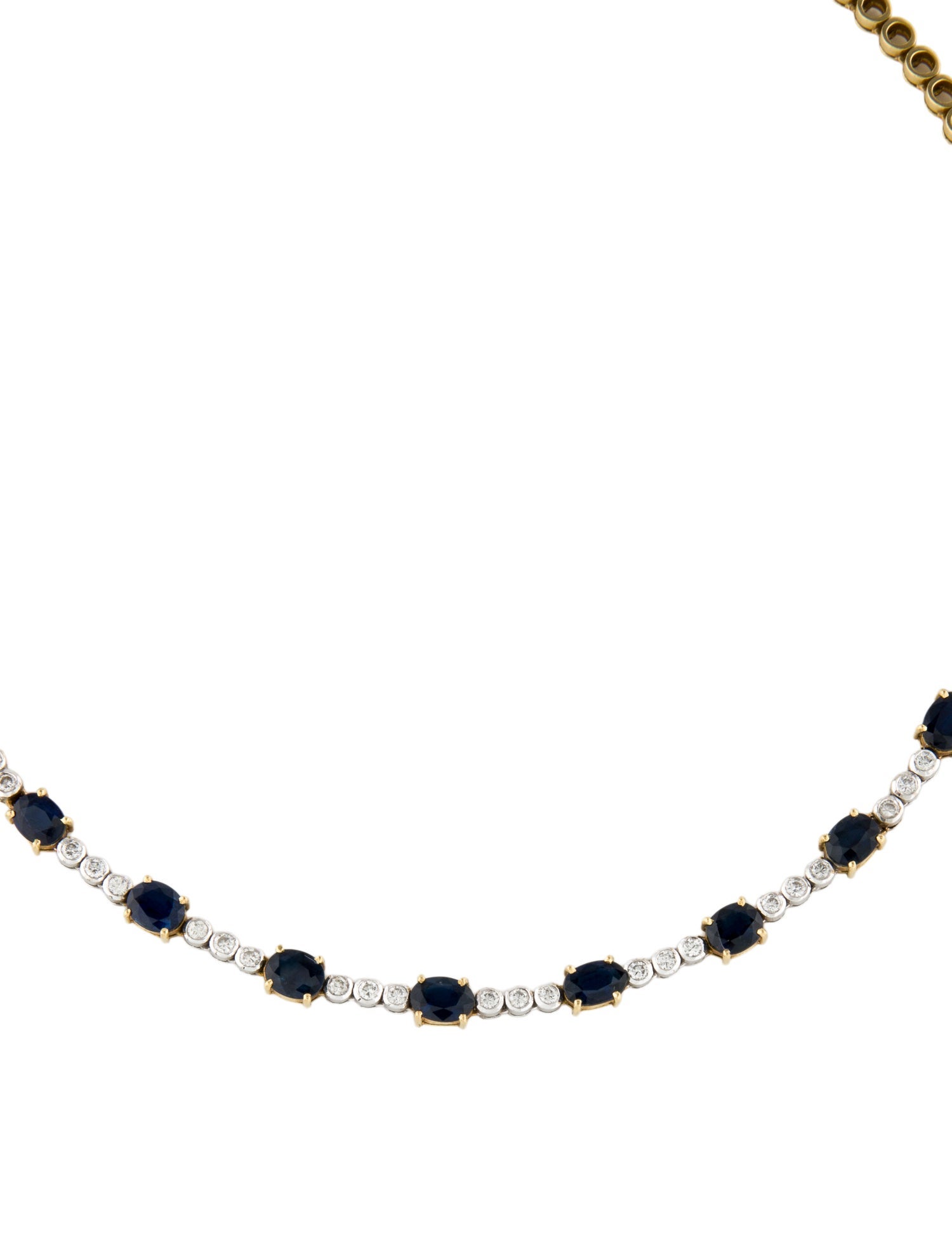 Necklace 18K 5.85ctw Sapphire & Diamond Choker
