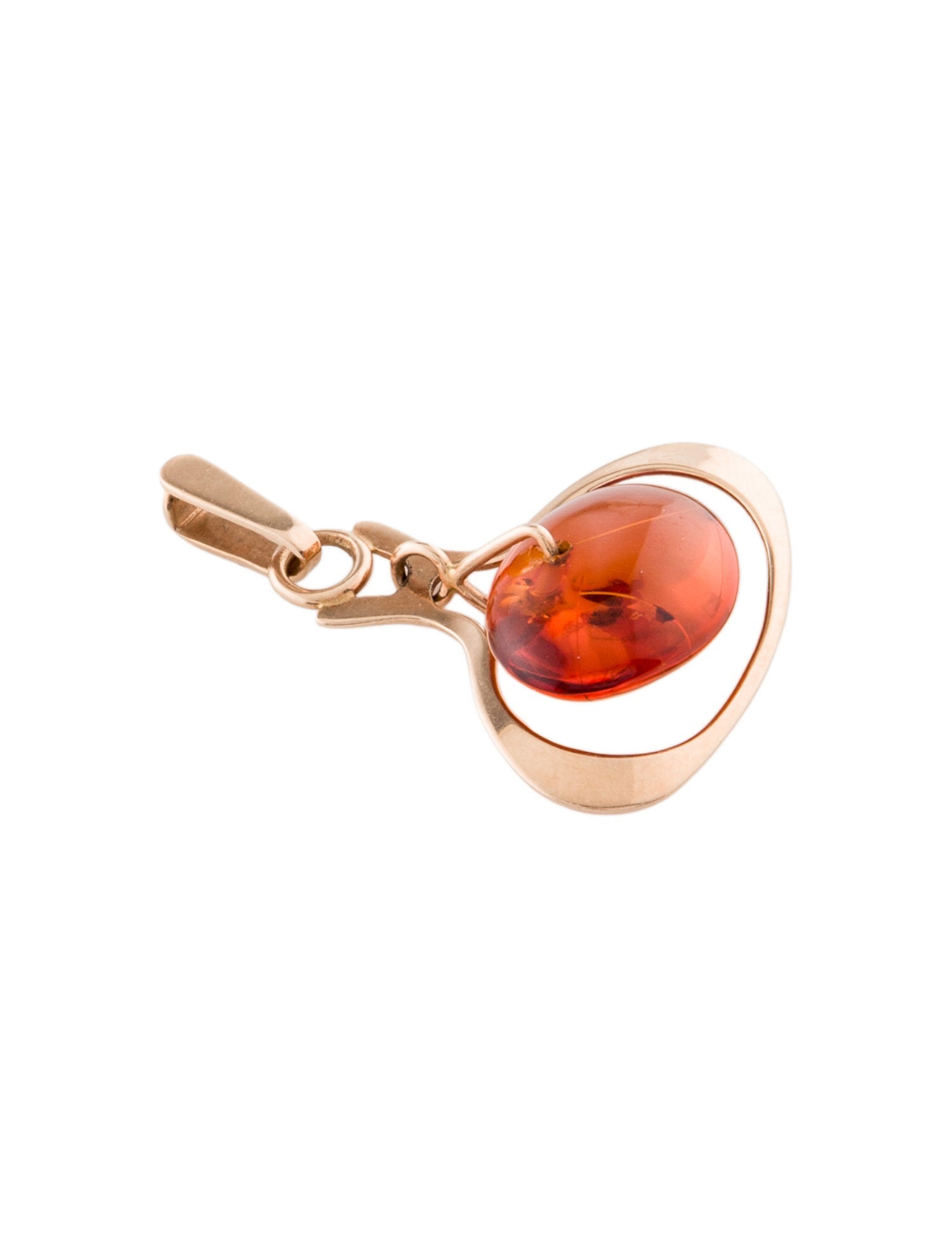 Necklace 14K Amber Pendant