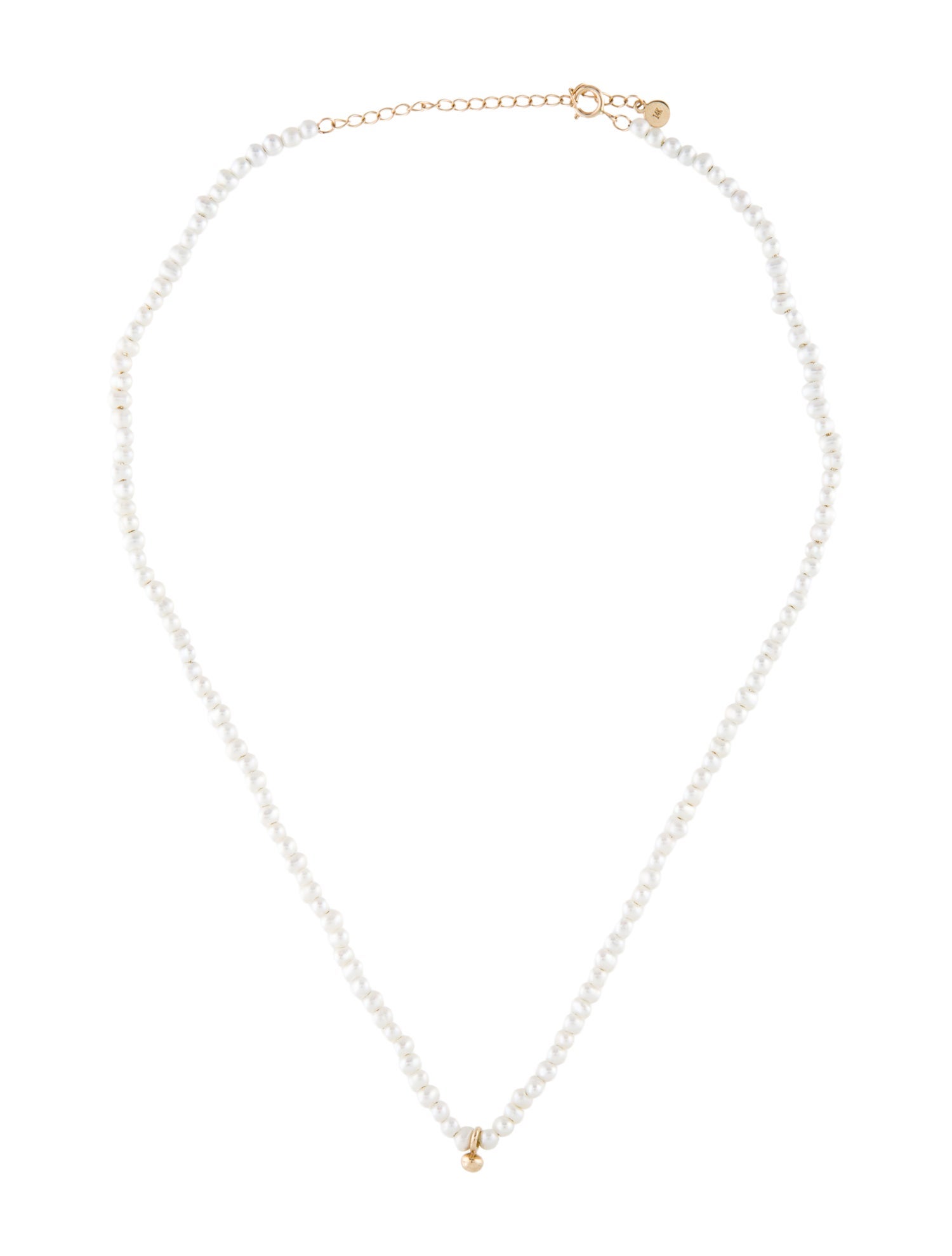 Necklace 14K Pearl Bead Strand