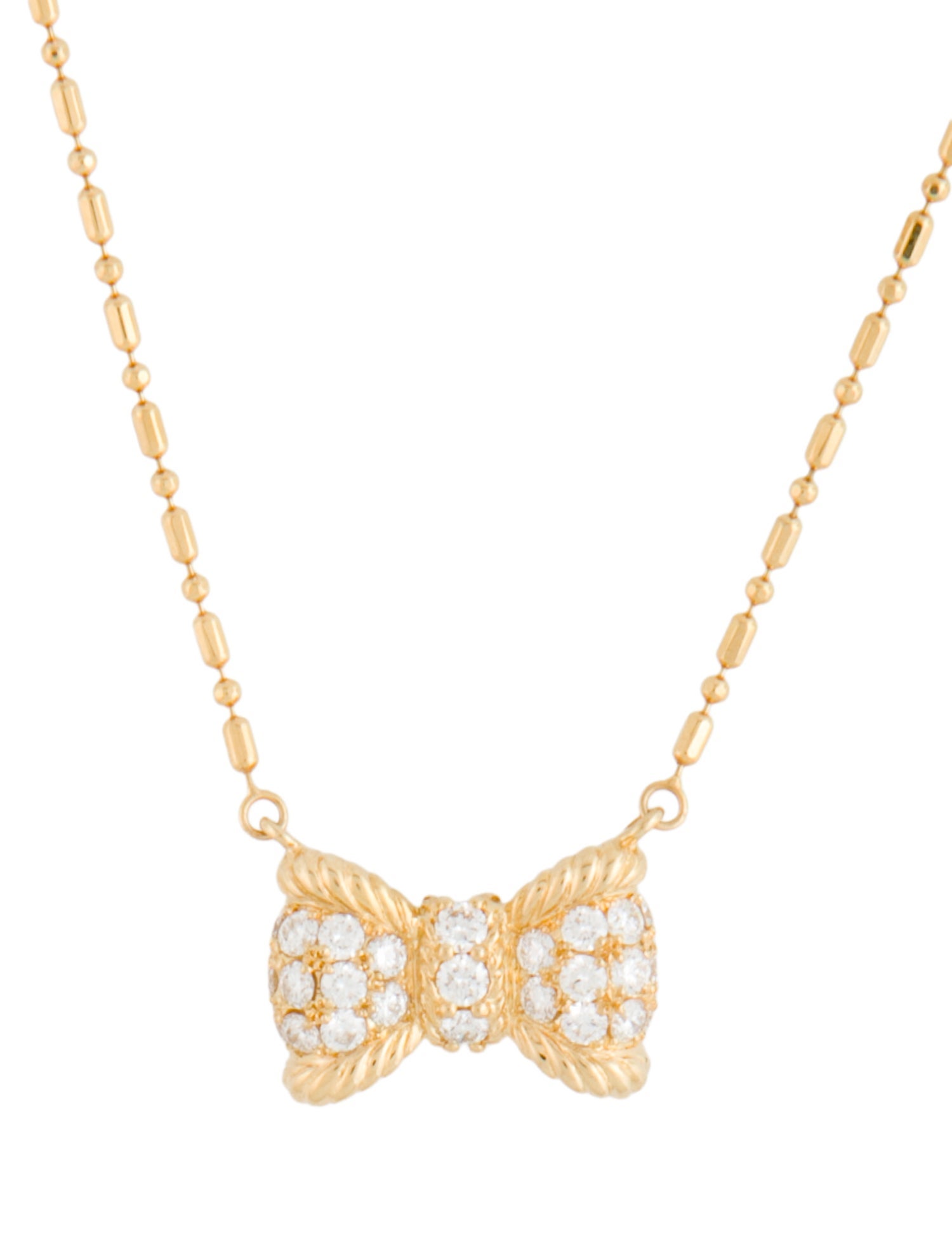 Necklace Hoshi no Suna 18K Diamond Bow Pendant