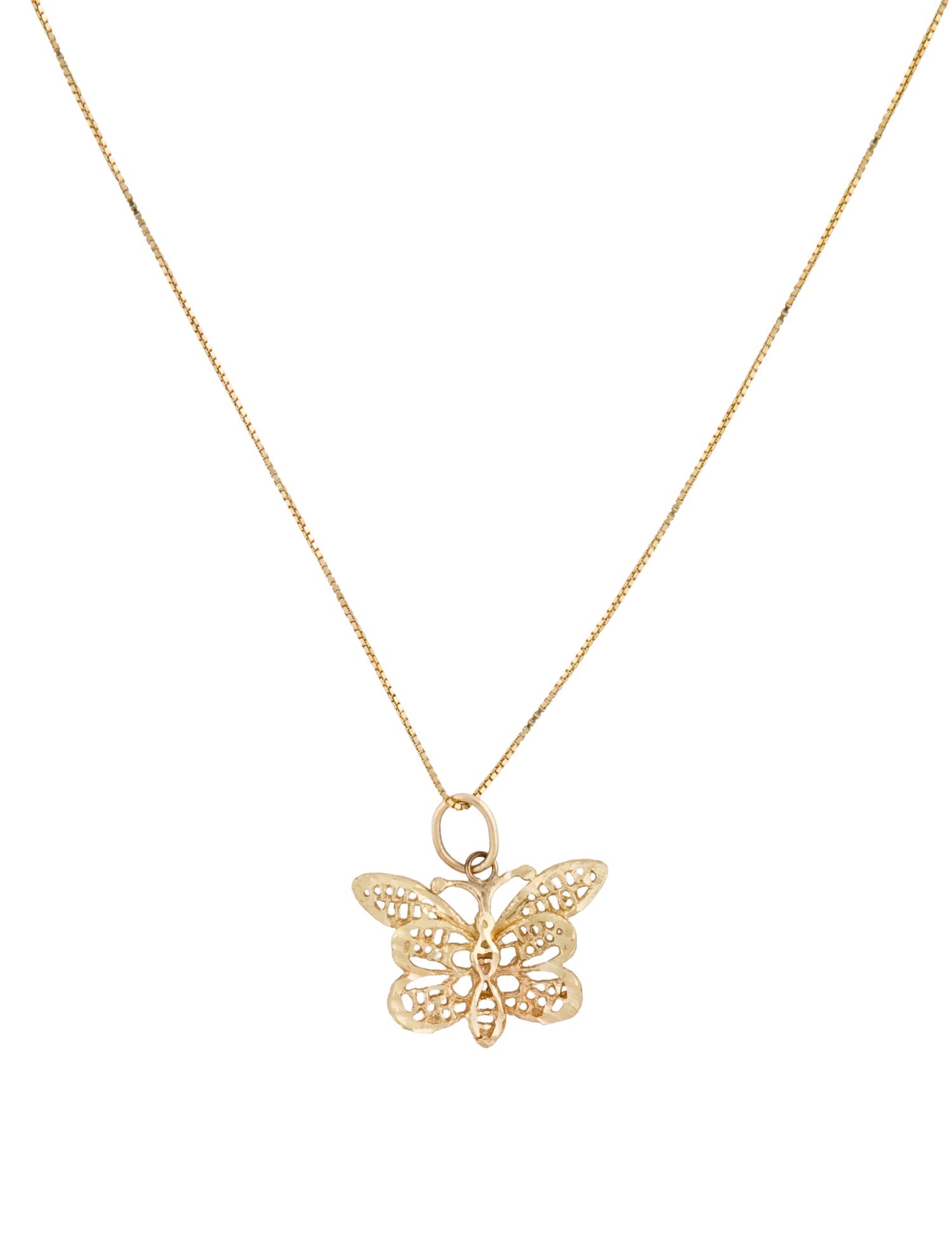 Necklace 14K Butterfly Pendant