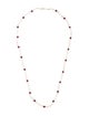 Necklace 14K Pearl & Rhodolite Bead Strand Necklace