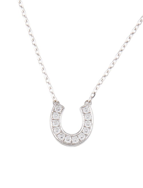Necklace 18K Diamond Horseshoe Pendant Necklace