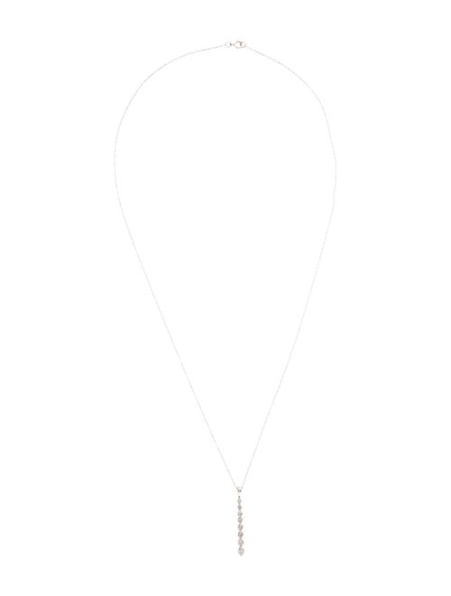 Necklace 14K Diamond Stick Pendant Necklace