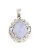 Necklace Platinum 3.50ct Lavender Jadeite & Diamond Pendant