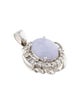 Necklace Platinum 3.50ct Lavender Jadeite & Diamond Pendant