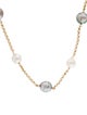 Necklace 14K Pearl Station Necklace