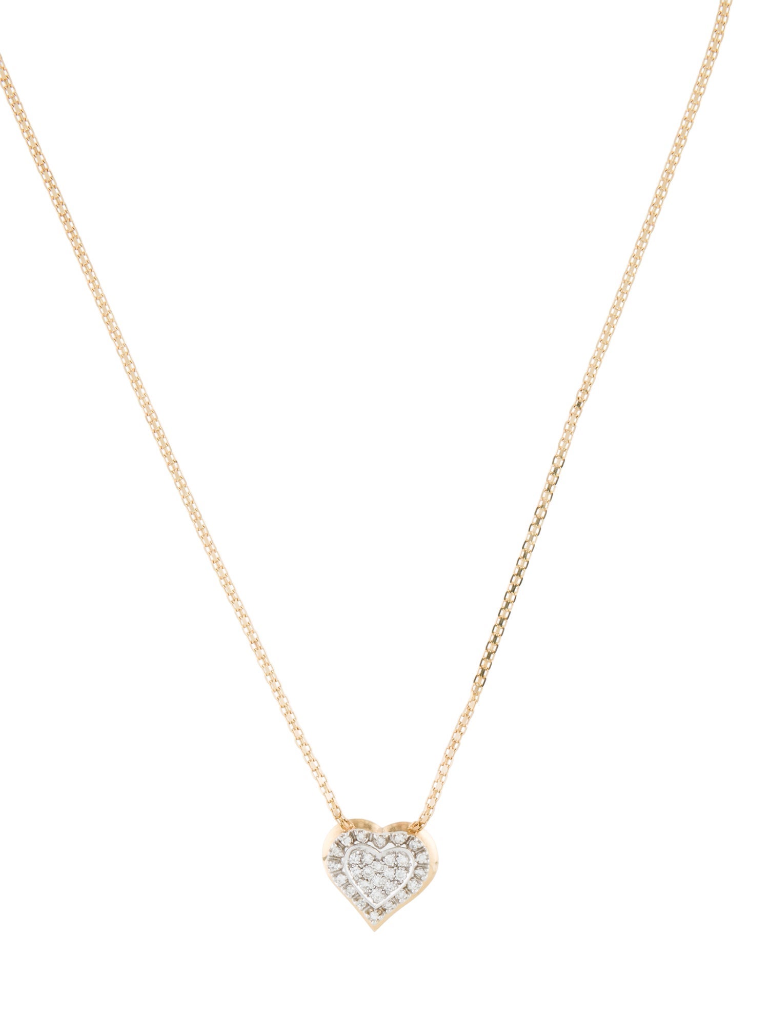 Necklace 14K Diamond Heart Pendant