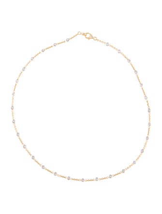 Necklace 18K 1.02ctw Diamond Station Necklace