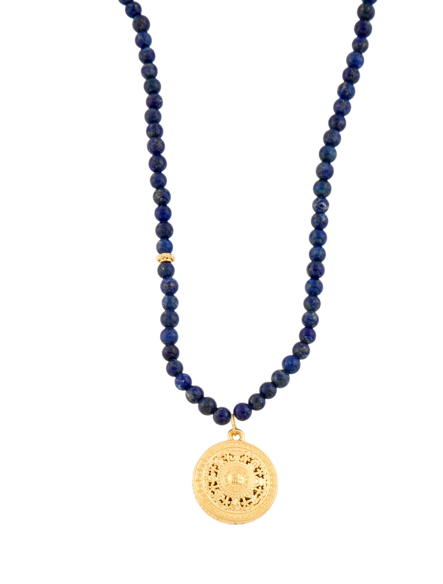 Necklace 24K Lapis Lazuli Bead Pendant