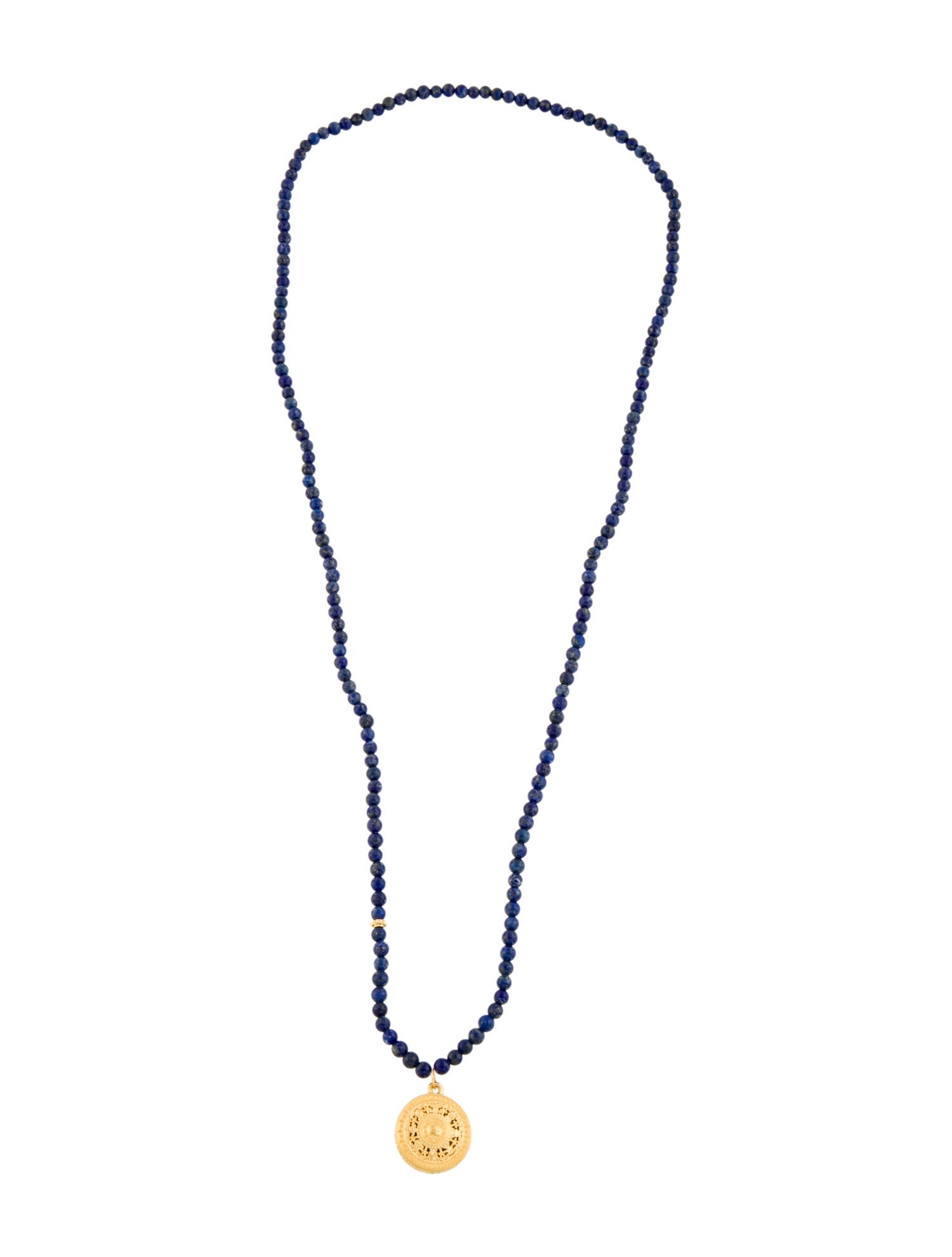 Necklace 24K Lapis Lazuli Bead Pendant