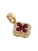 Necklace 18K Ruby & Diamond Petite Pendant Charm