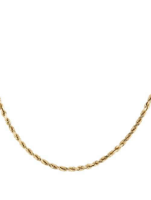 Necklace 14K Rope Chain Link Necklace