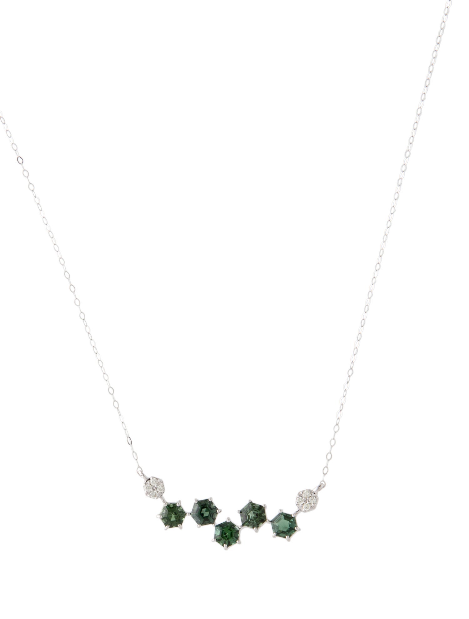 Necklace 14K 1.60ctw Tourmaline & Diamond Pendant