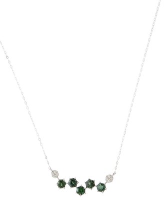 Necklace 14K 1.60ctw Tourmaline & Diamond Pendant Necklace