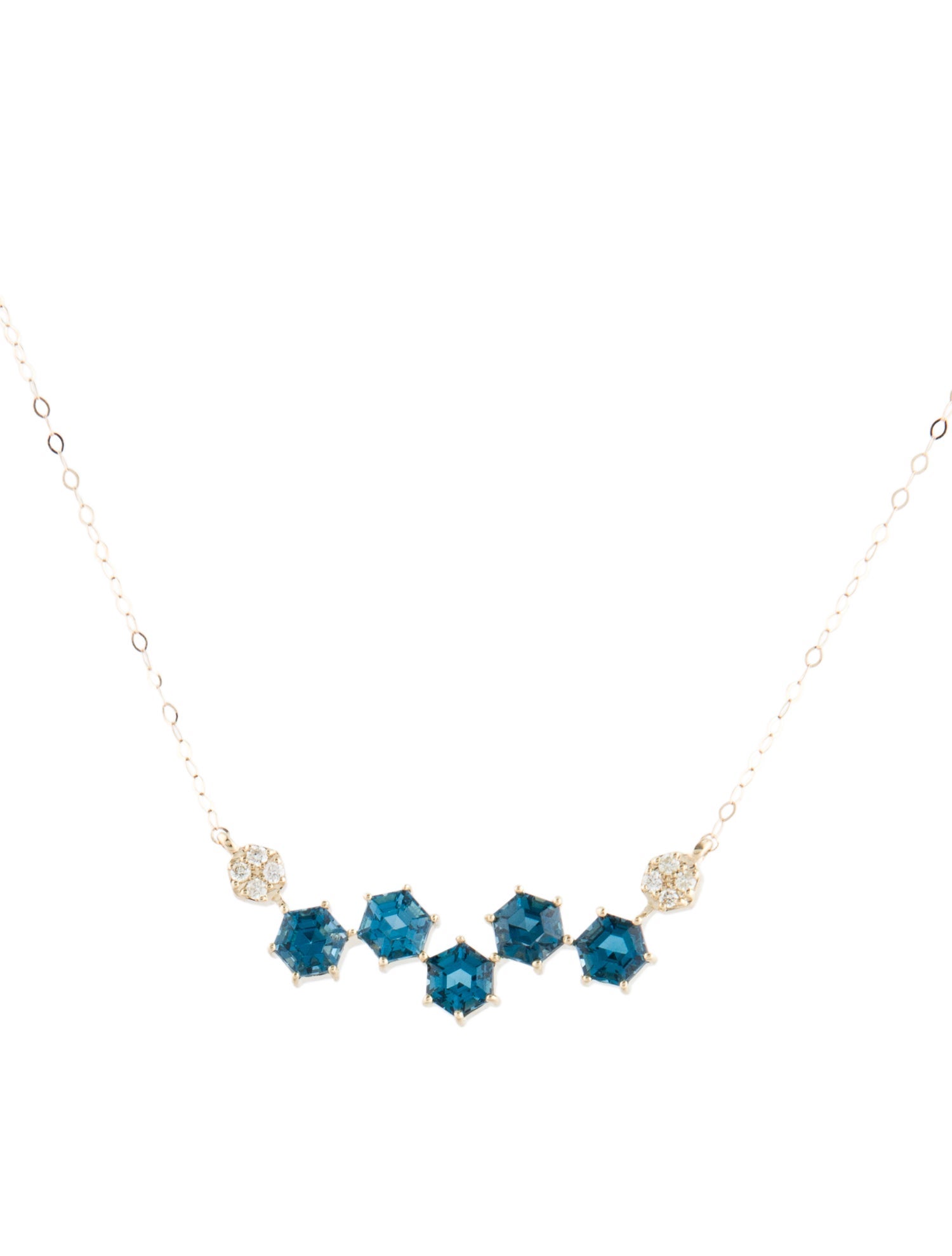 Necklace 14K 2.00ctw Topaz & Diamond Pendant