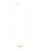 Necklace 14K Peridot & Diamond Pendant Necklace