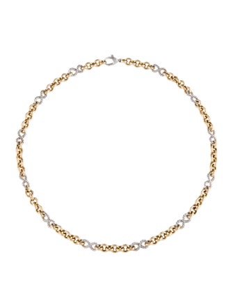 Necklace 14K Two-Tone Link Chain Necklace