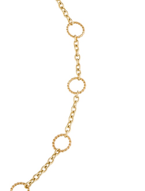 Necklace 18K Twisted Circles Station Chain Necklace