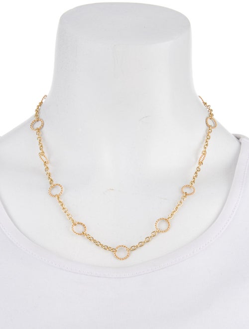 Necklace 18K Twisted Circles Station Chain Necklace