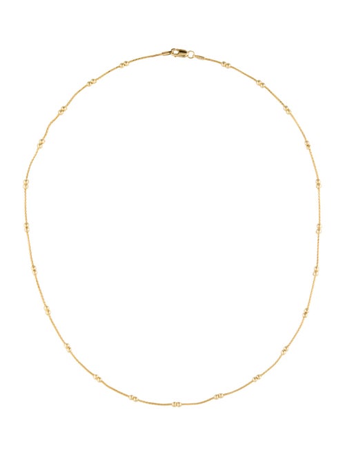 Necklace 14K Beaded Chain Necklace