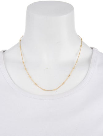 Necklace 14K Beaded Chain Necklace