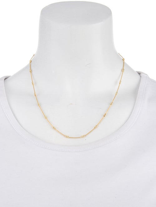 Necklace 14K Beaded Chain Necklace