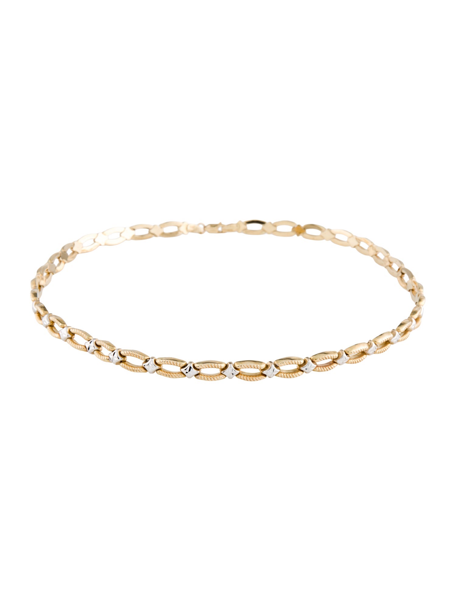Necklace 14K Two-Tone Station Collar