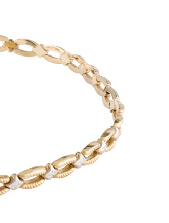 Necklace 14K Two-Tone Station Collar Necklace