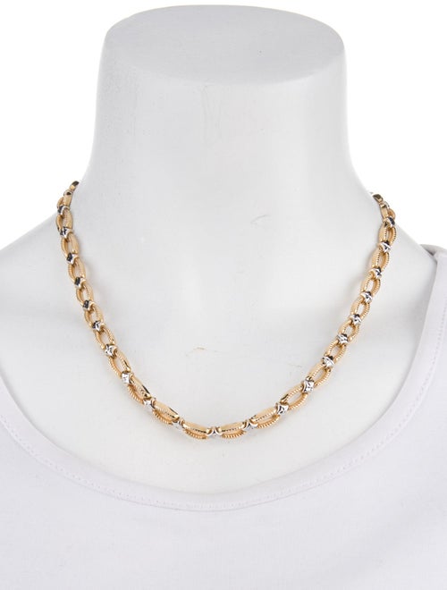 Necklace 14K Two-Tone Station Collar Necklace