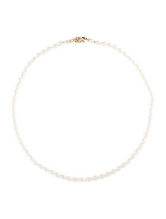 Necklace 14K Pearl Bead Strand Necklace