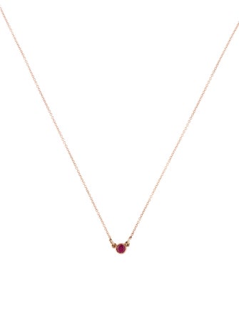 Necklace 14K Ruby Pendant Necklace