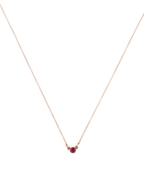 Necklace 14K Ruby Pendant Necklace