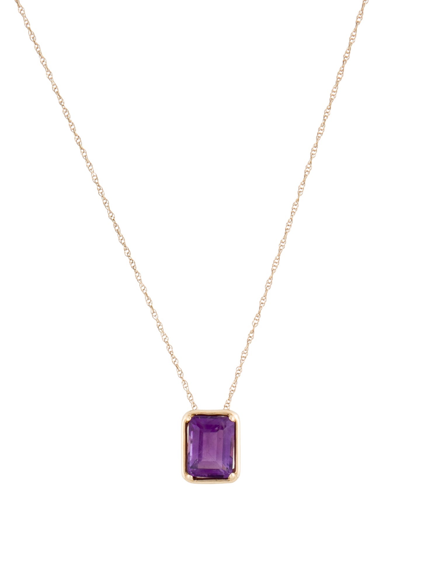 Necklace 10K Amethyst Pendant