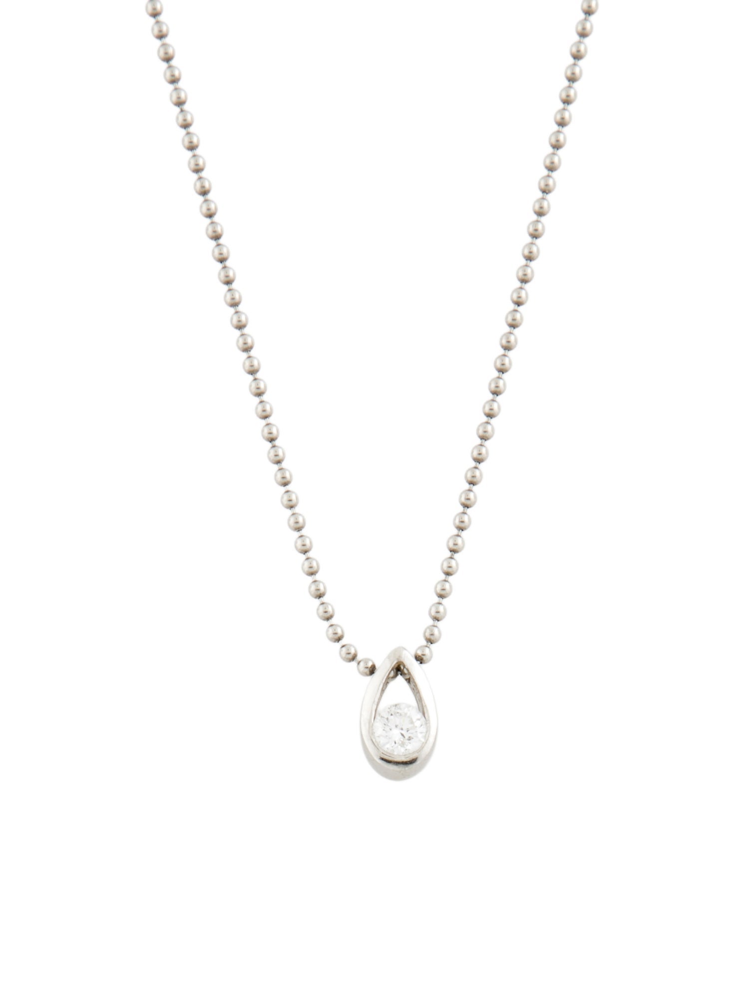 Necklace Platinum Diamond Solitaire Pendant