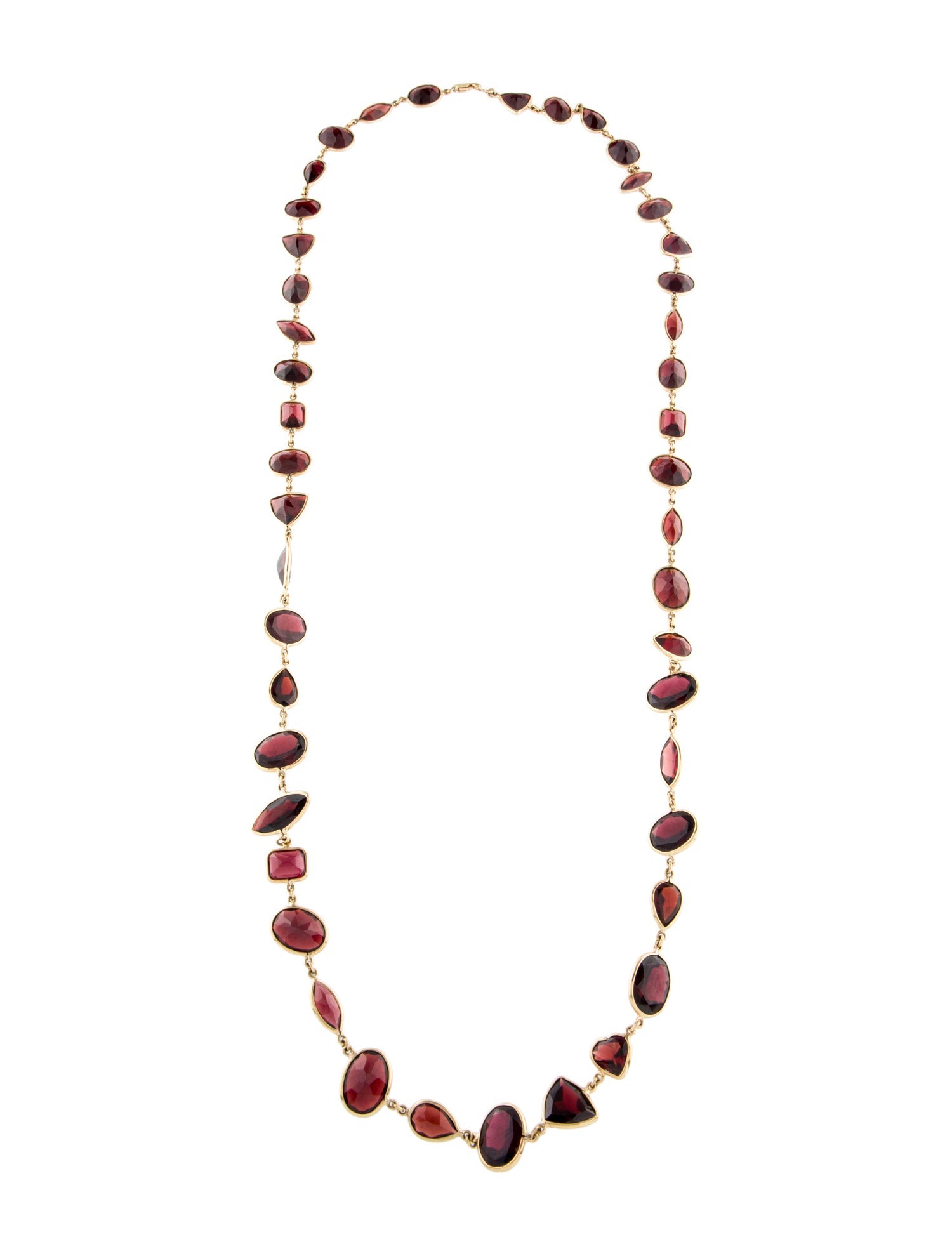 Necklace 18K 232.57ctw Garnet Station