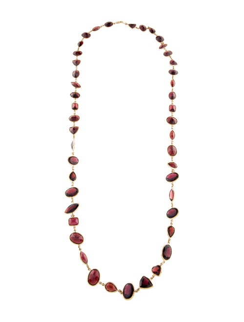 Necklace 18K 232.57ctw Garnet Station Necklace
