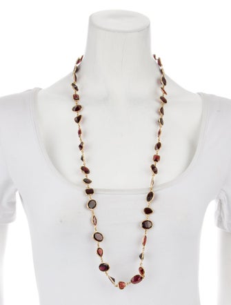 Necklace 18K 232.57ctw Garnet Station Necklace
