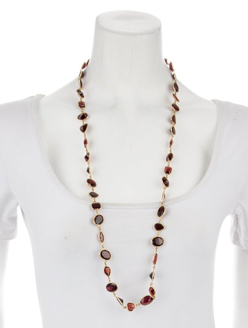 Necklace 18K 232.57ctw Garnet Station Necklace