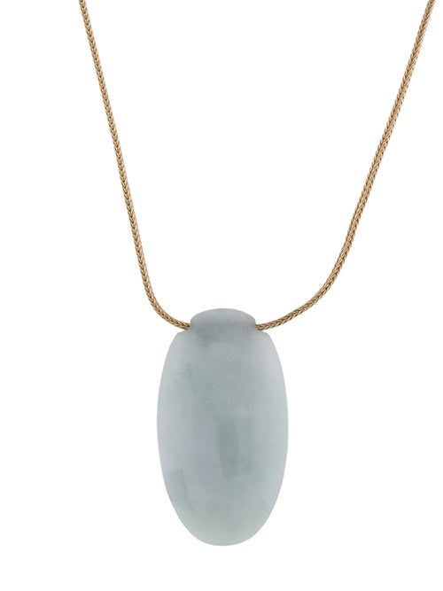 Necklace 14K Jadeite Pendant Necklace